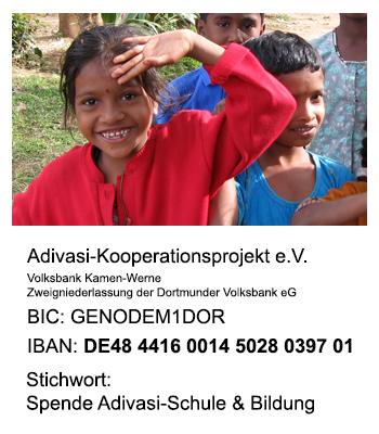Spenden Adivasi-Schule